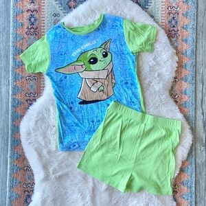 Star Wars boys pajamas shorts & tee shirt sleepwear pjs grogu the child kids 12